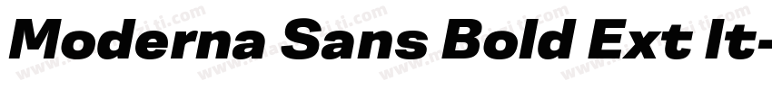 Moderna Sans Bold Ext It字体转换